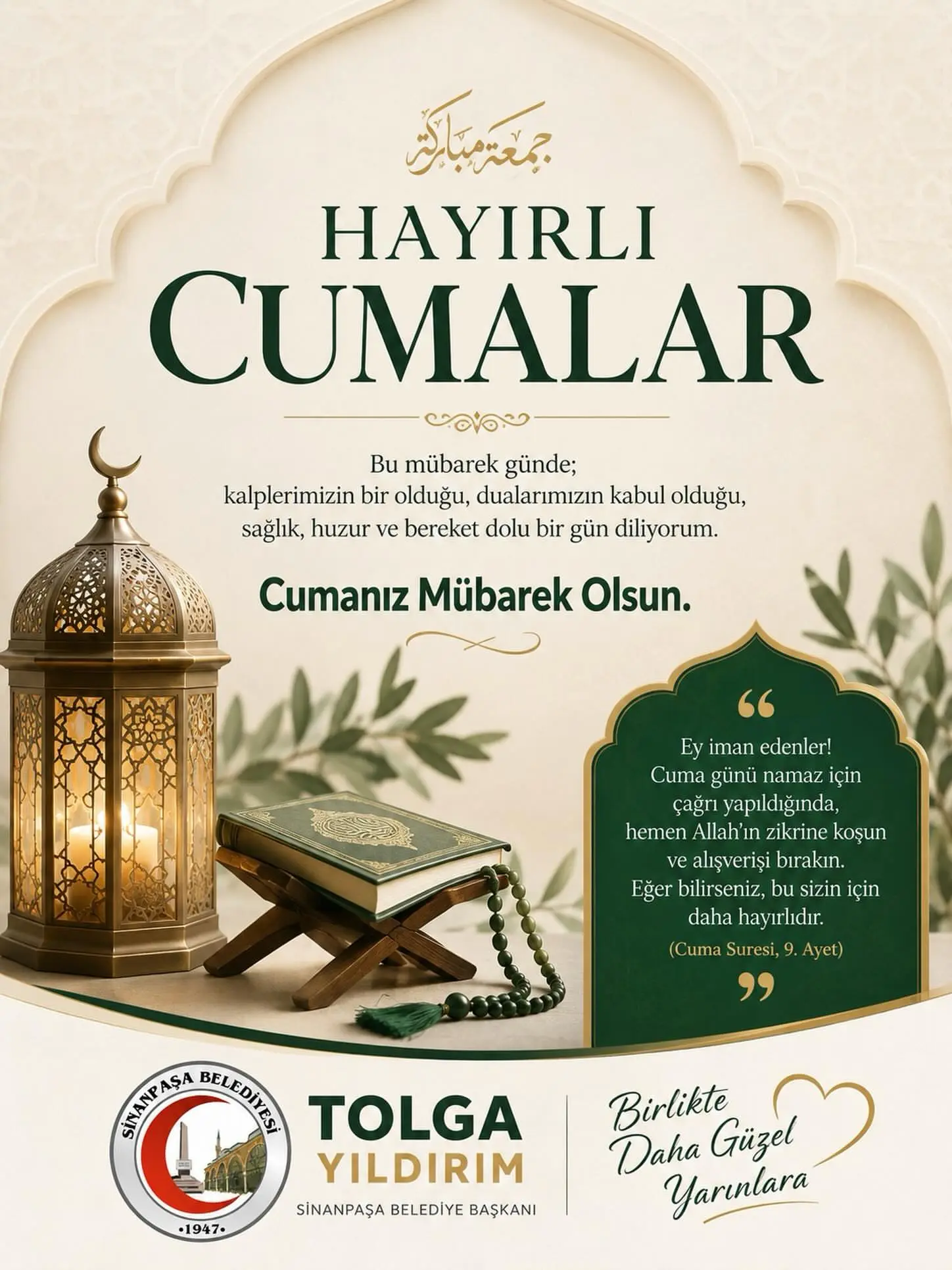 Belediye Başkanı'ndan Hayırlı Cumalar Mesajı