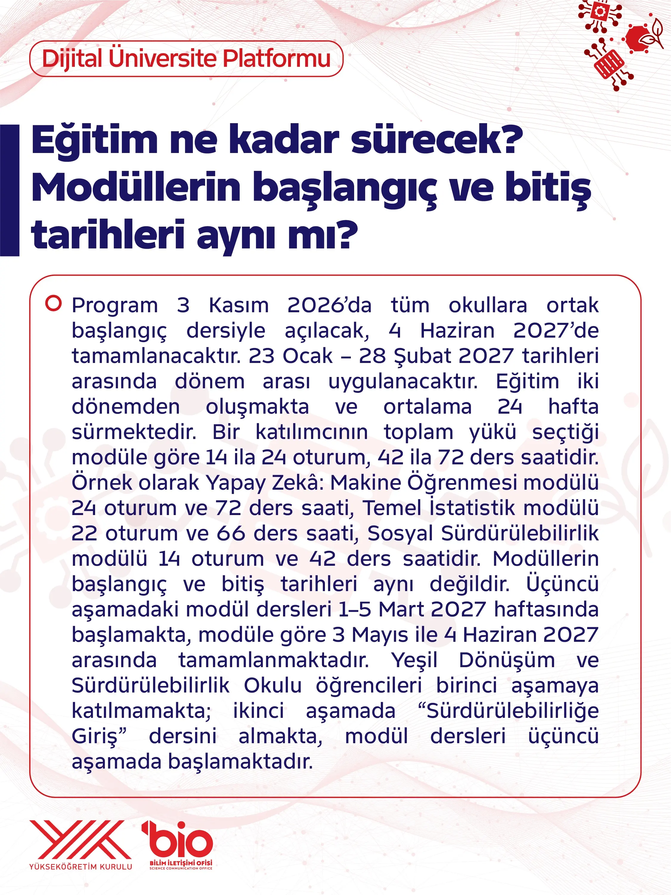 Dijital Üniversite Platformu hakkında bilgiler