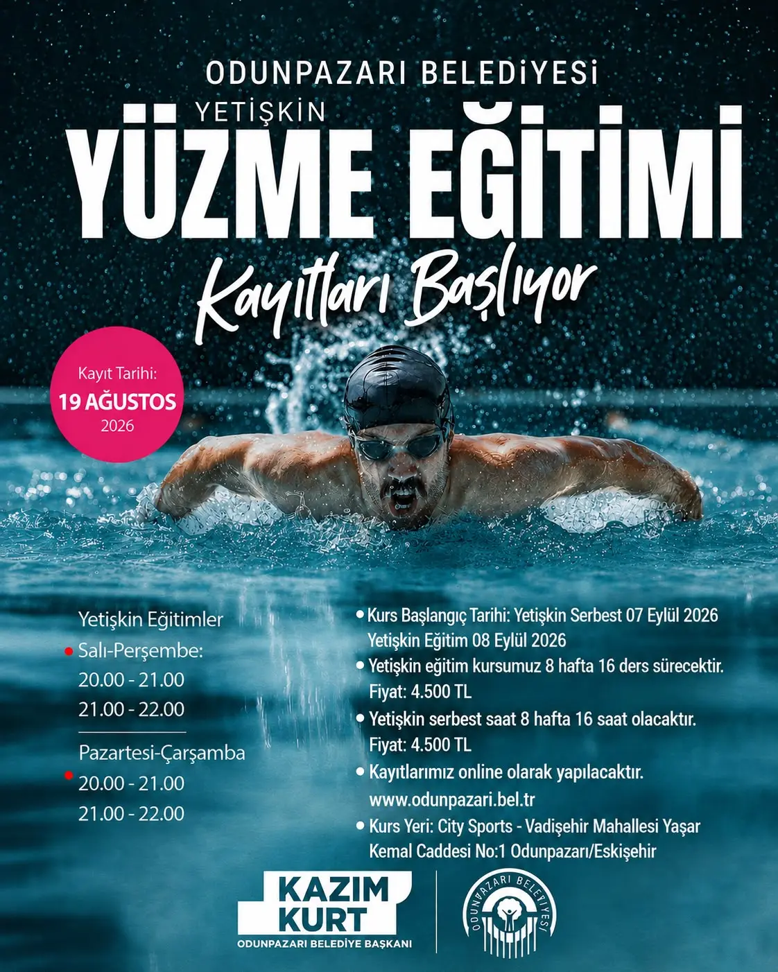Çocuk ve Yetişkin Yüzme Eğitimi Kayıtları Başladı