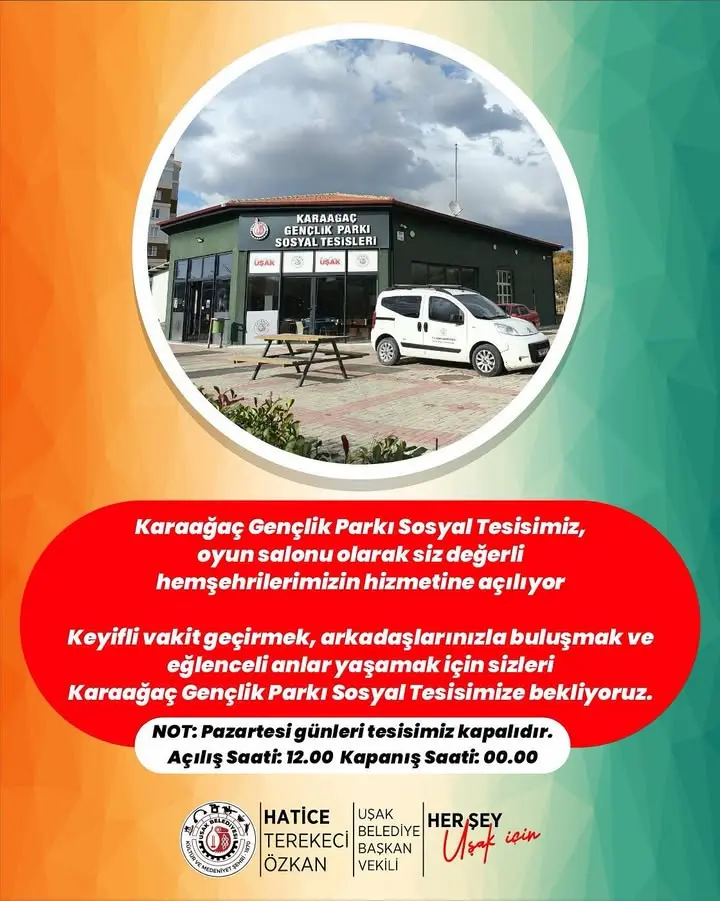 Uşak Belediyesi, Karaağaç Gençlik Parkı'nı tanıttı