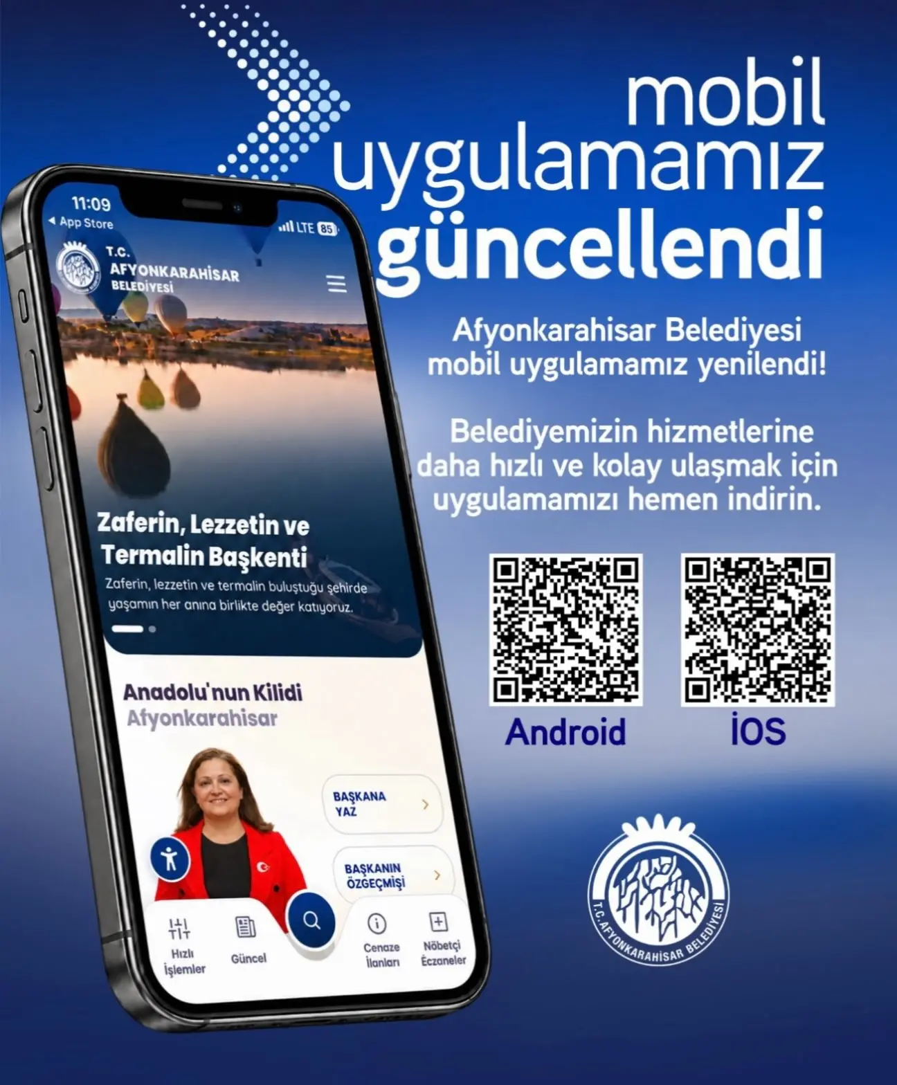 Afyonkarahisar Belediyesi mobil uygulamasını yeniledi