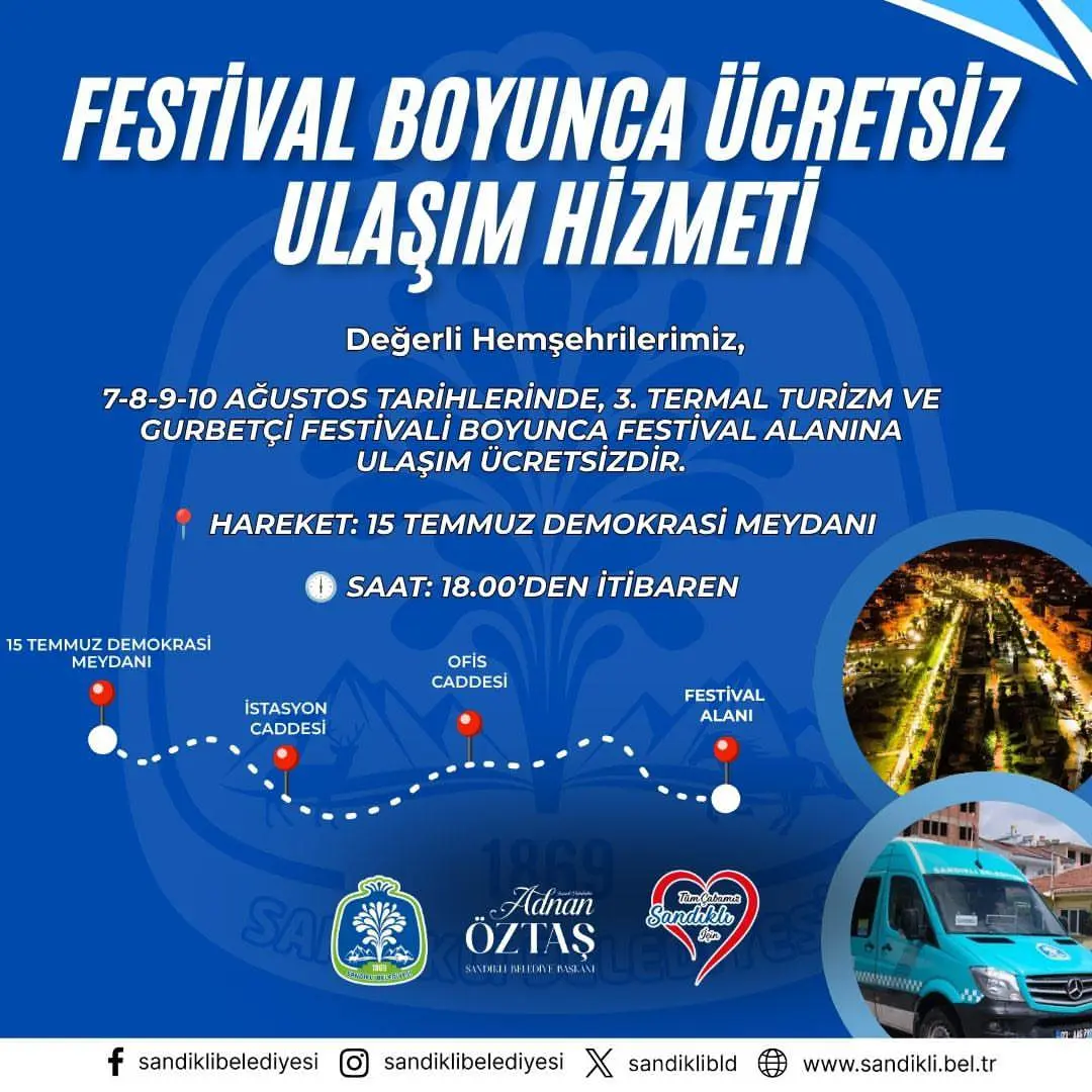 Festivalde ücretsiz ulaşım hizmeti sağlanacak