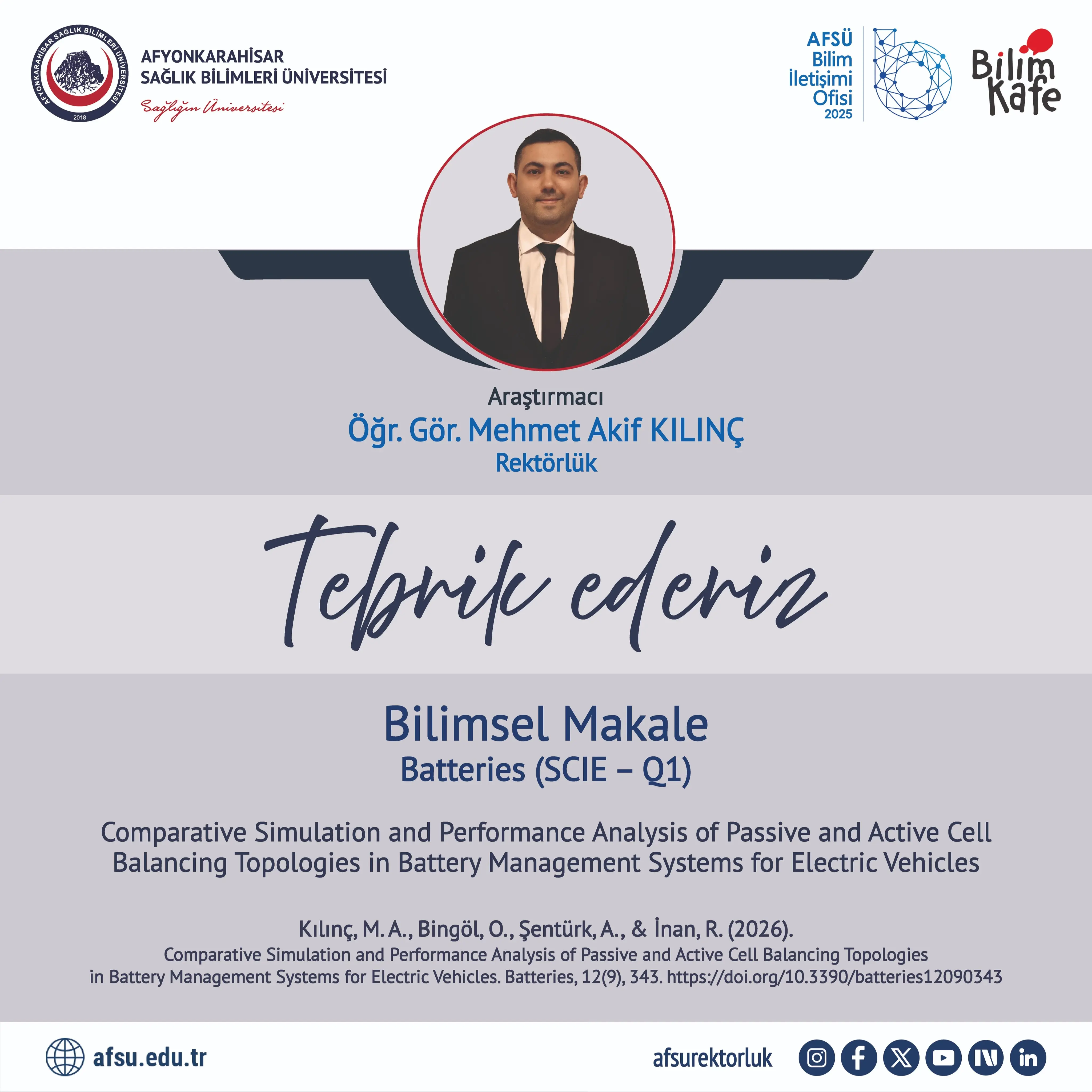 Akademik Başarı: Yeni Makale Yayınlandı