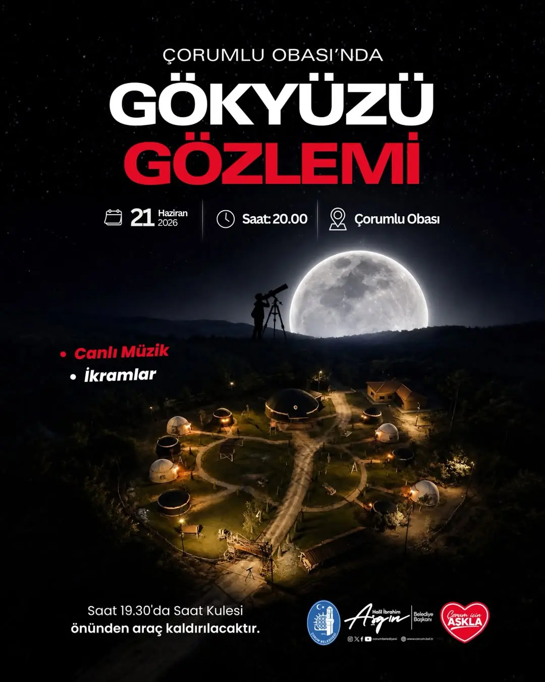 Çorum'da astronomi etkinliği düzenlenecek