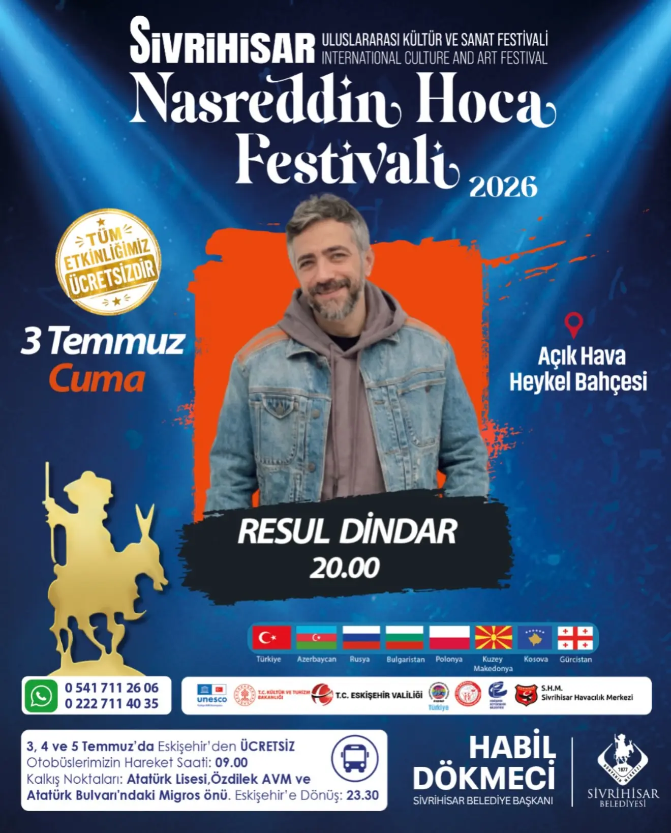 Resul Dindar, Sivrihisar'da Festivalde Sahne Alacak