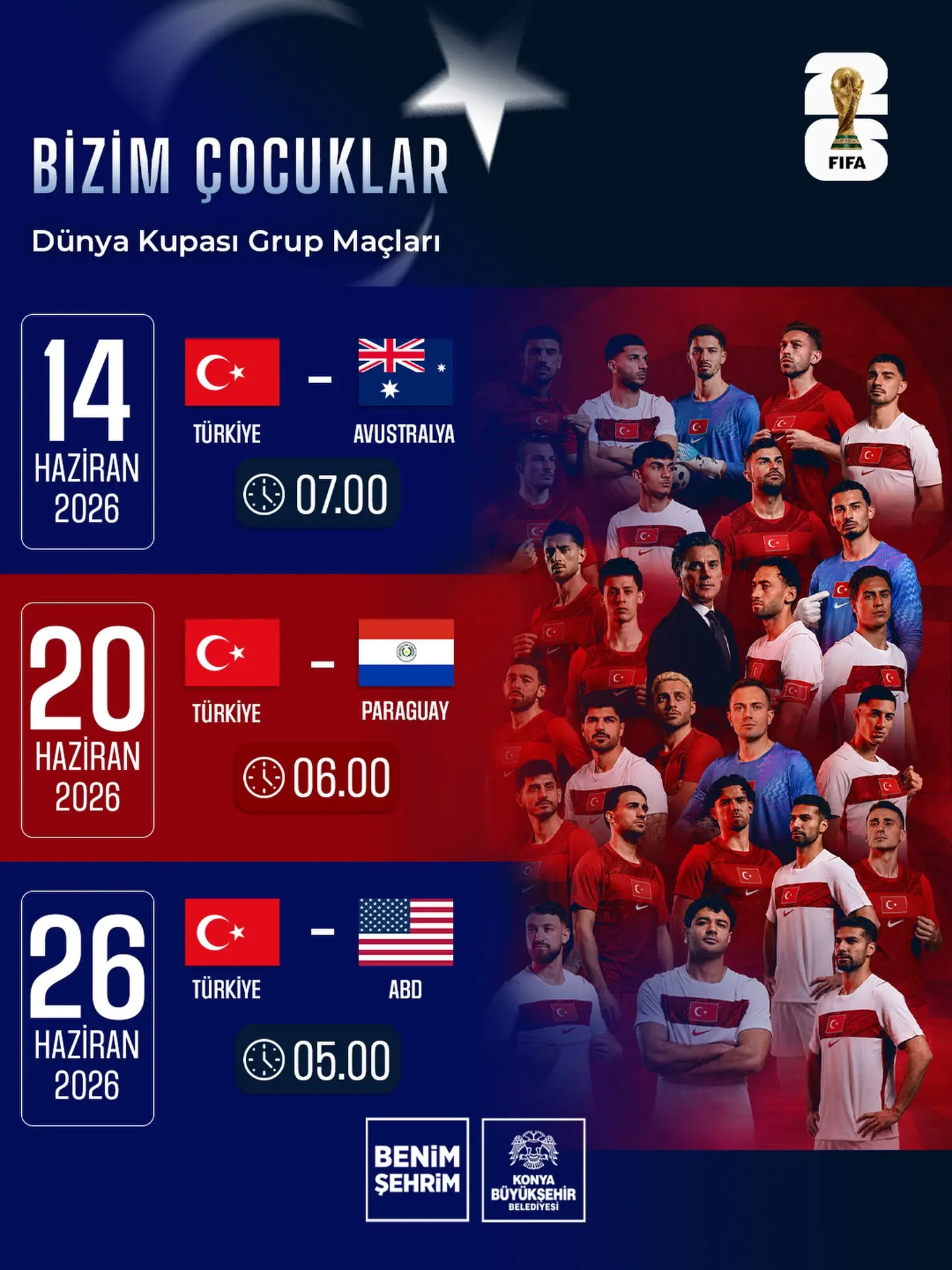 Milli takıma destek mesajı paylaşıldı