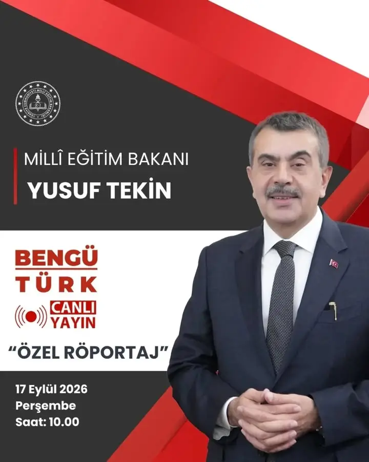 Bakan Tekin, BENGÜ TÜRK Yayınına Katılacak