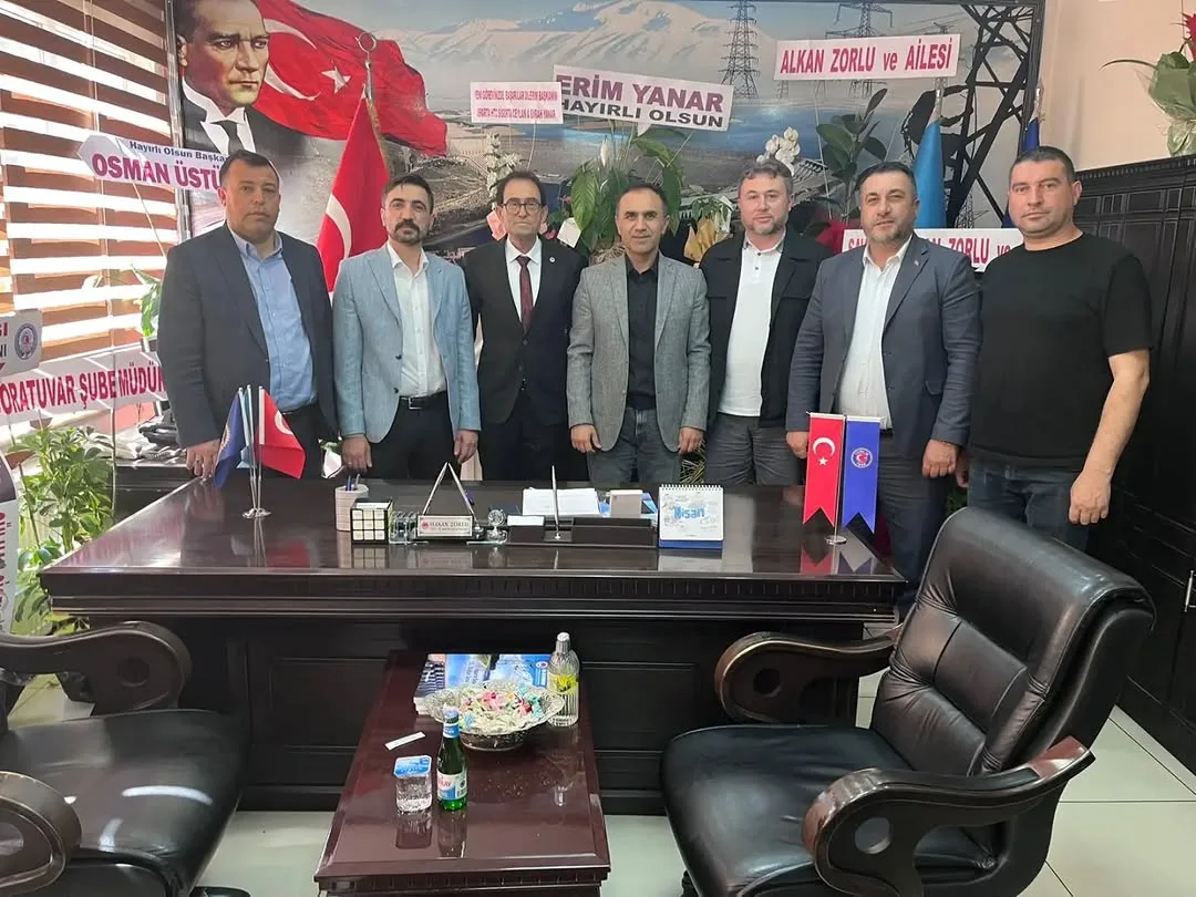 TES-İŞ Isparta Şubesi Genel Sekreteri Tayfun Şanlı, Döğer, Kayıhan ve Yaylabağı Belediye Başkanlarıyla Buluştu