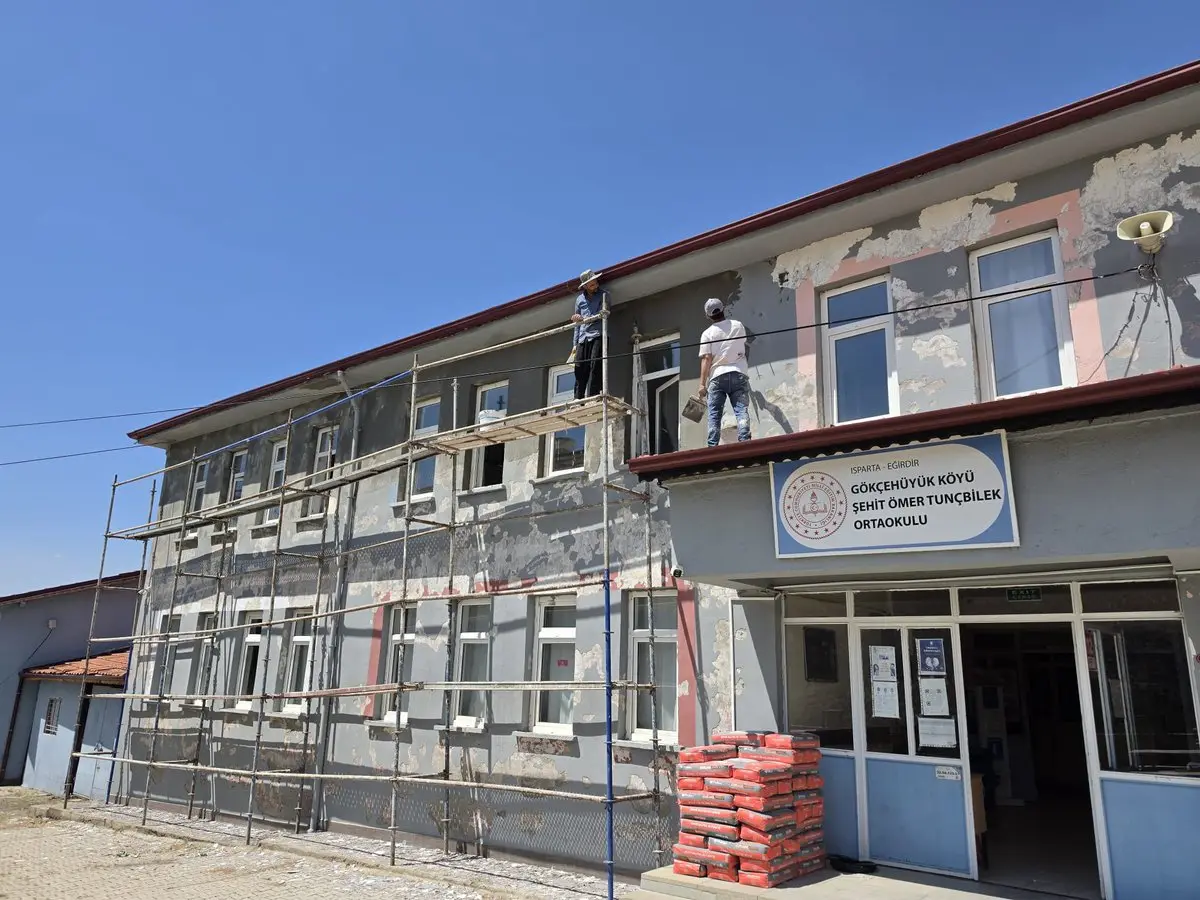 Gökçehüyük Köyü'nde Okul Bakım Çalışmaları Tamamlandı