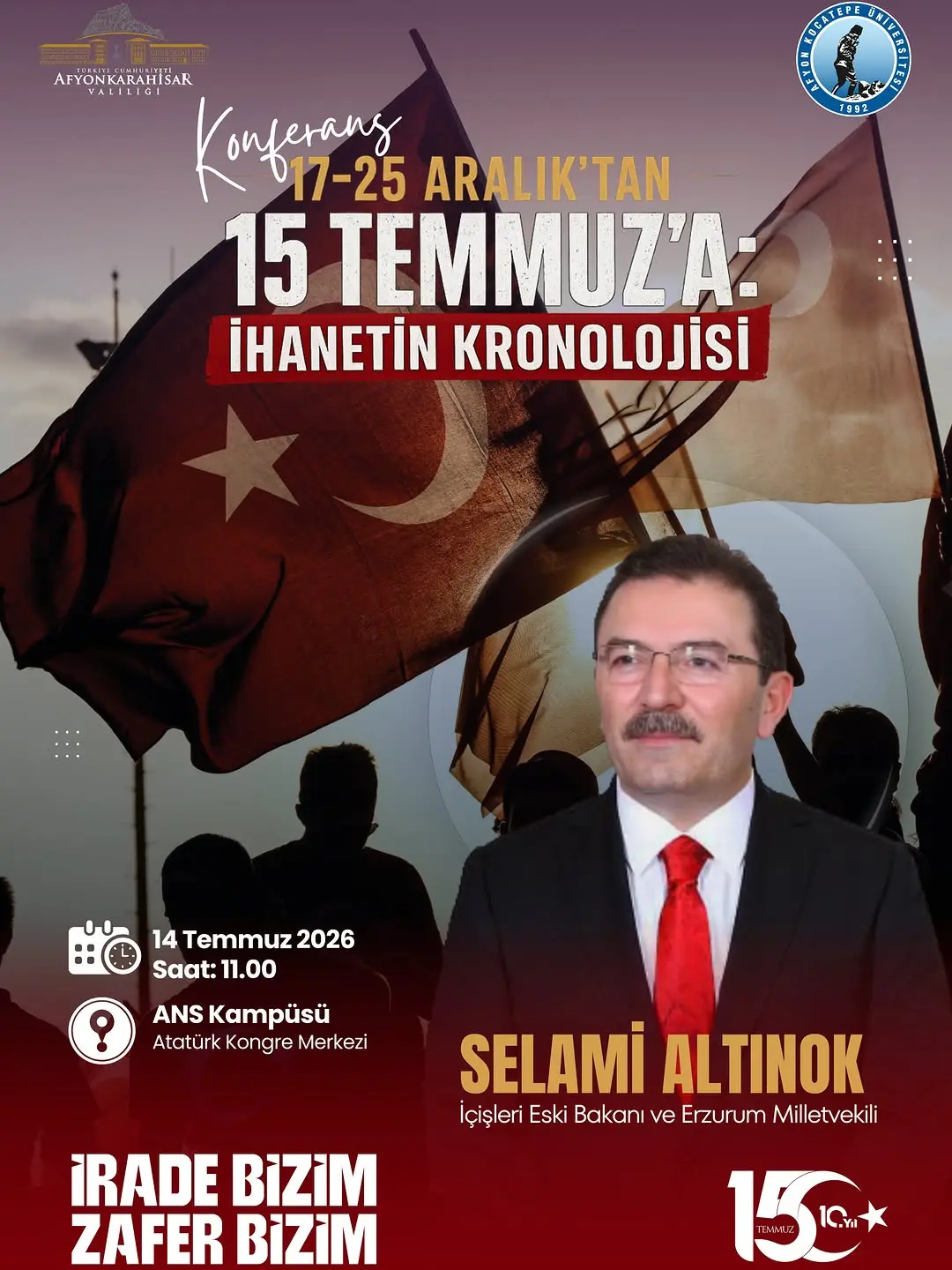 15 Temmuz Konferansı Duyuruldu