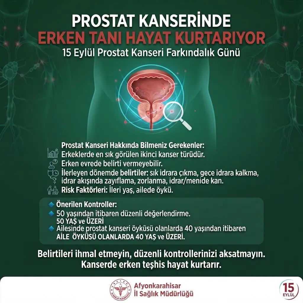 Prostat kanserinde erken tanı hayati önem taşıyor
