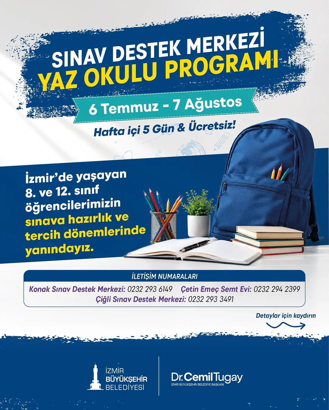 İzmir'de Ücretsiz Yaz Okulu Programı Başlıyor