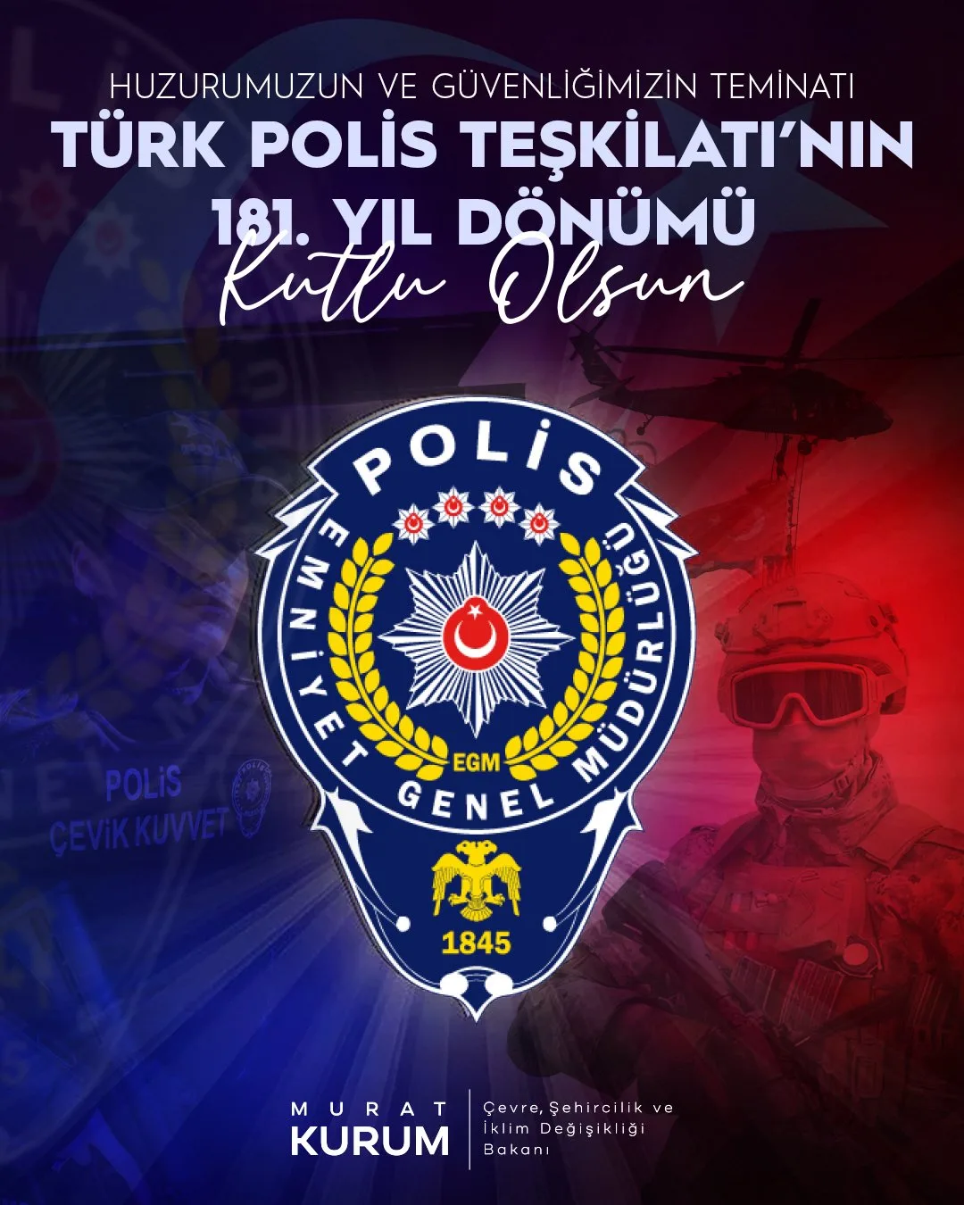 Polis Teşkilatı'nın kuruluş yıldönümü kutlandı