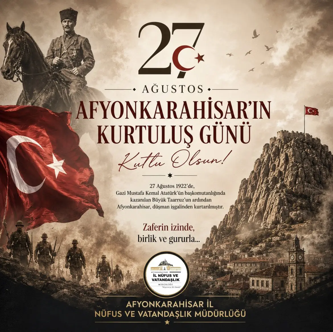 Afyonkarahisar'ın Kurtuluşu'nun 104. Yılı Kutlandı