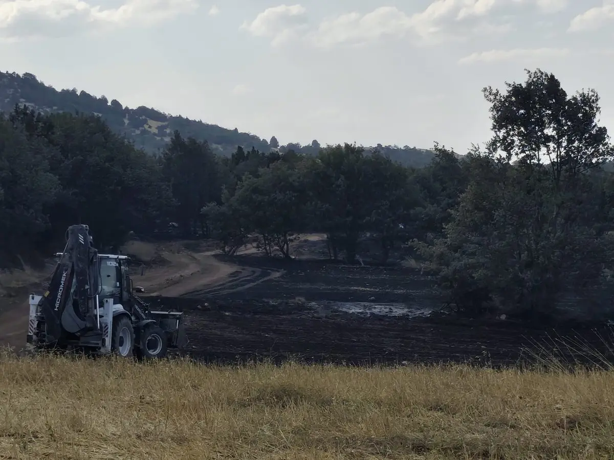 Kütahya'da Yangın Sonrası Hasar Tespiti Yapıldı