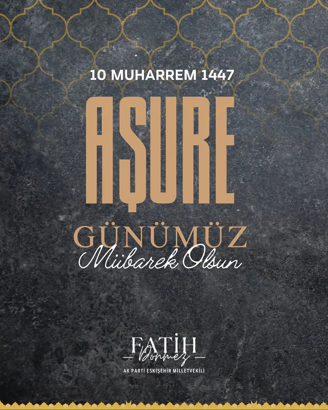 Aşure Günü'nde Anma Mesajı