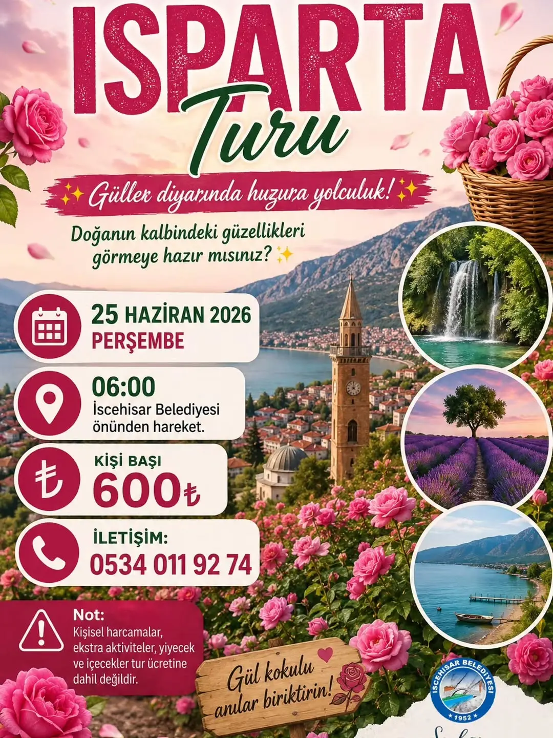 İscehisar'dan Isparta Turu Duyurusu