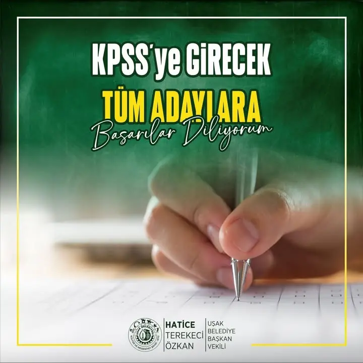 Uşak Belediyesi'nden KPSS Adaylarına Başarı Dileği