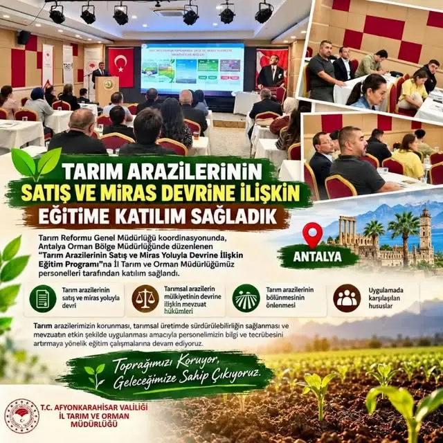 Tarım arazileri için eğitim programı düzenlendi