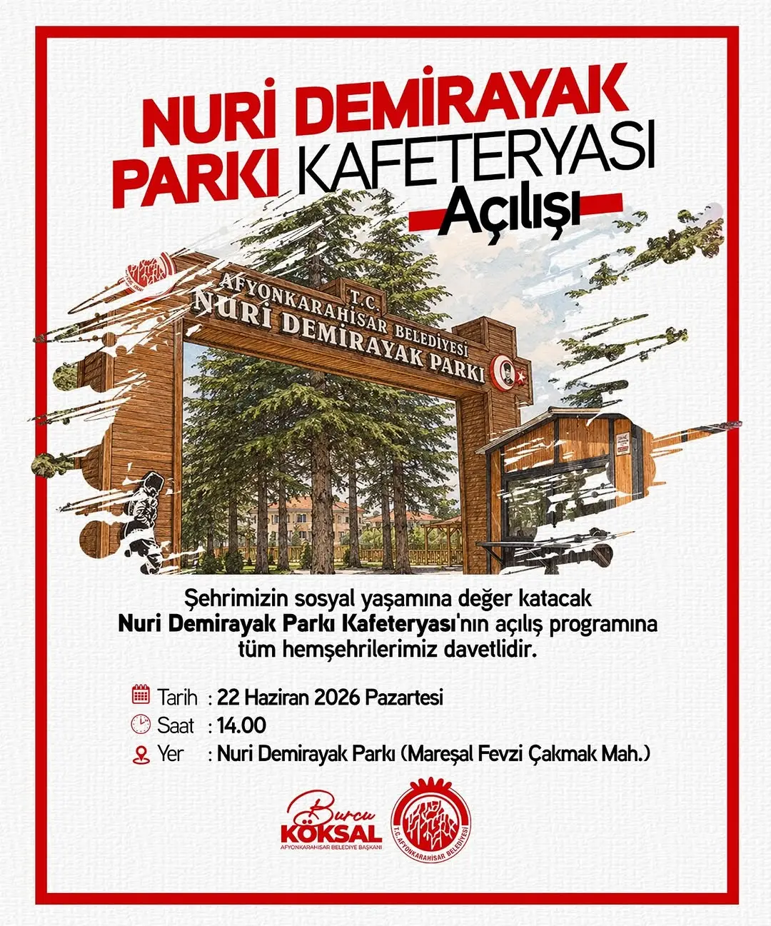 Nuri Demirayak Parkı Kafeteryası Açılıyor