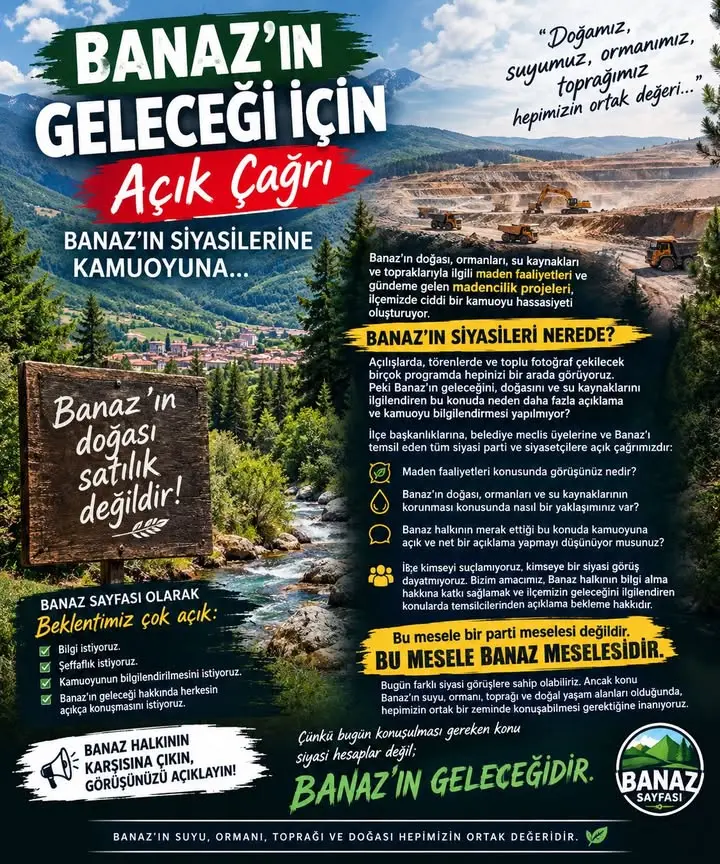 Banaz Belediyesi'nden siyasiler için çağrı