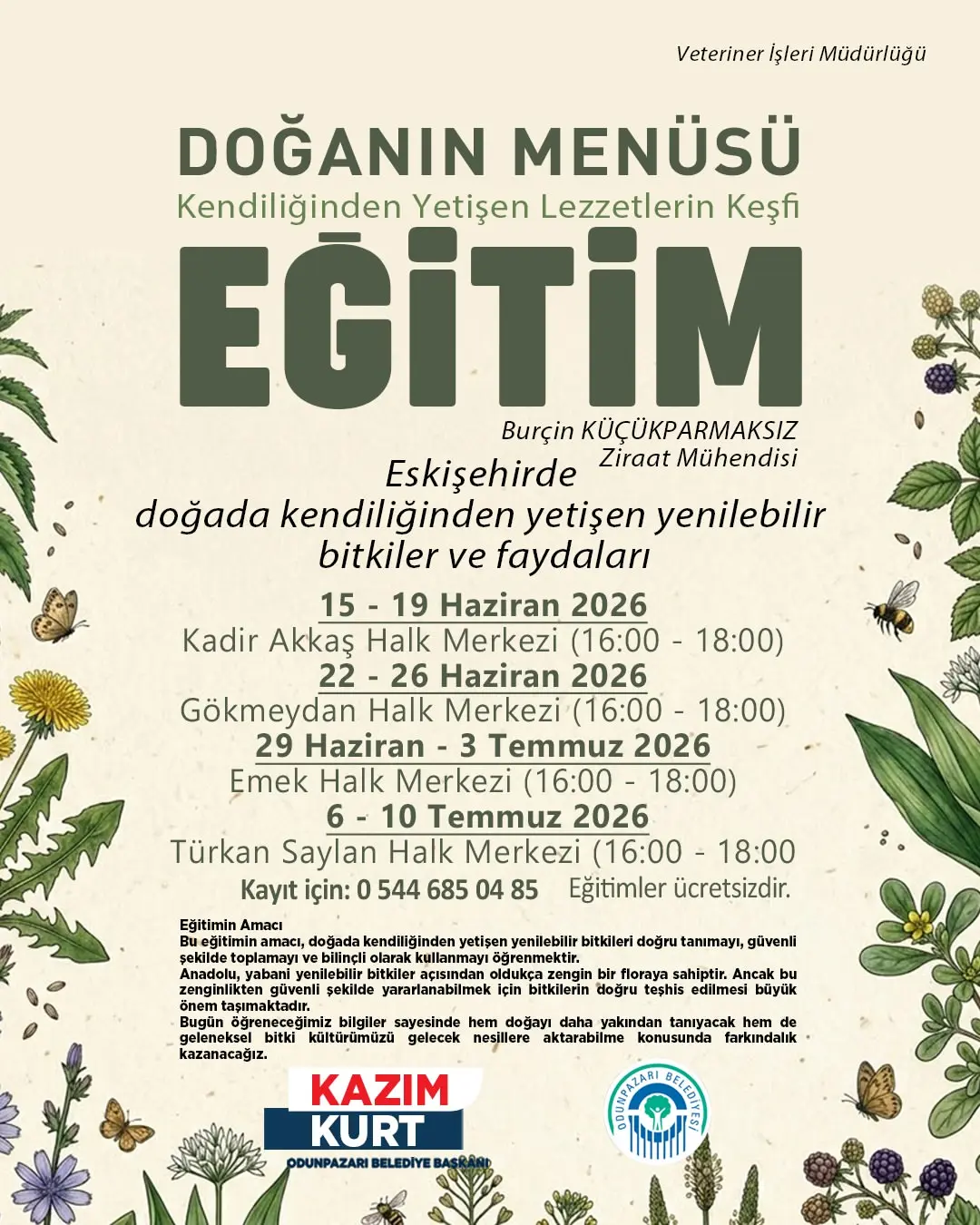 Doğanın Menüsü eğitim programı başlıyor