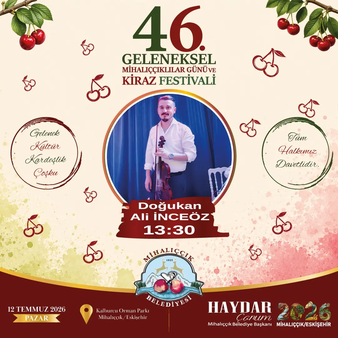 Mihalıççık'ta Kiraz Festivali 12 Temmuz'da Başlıyor
