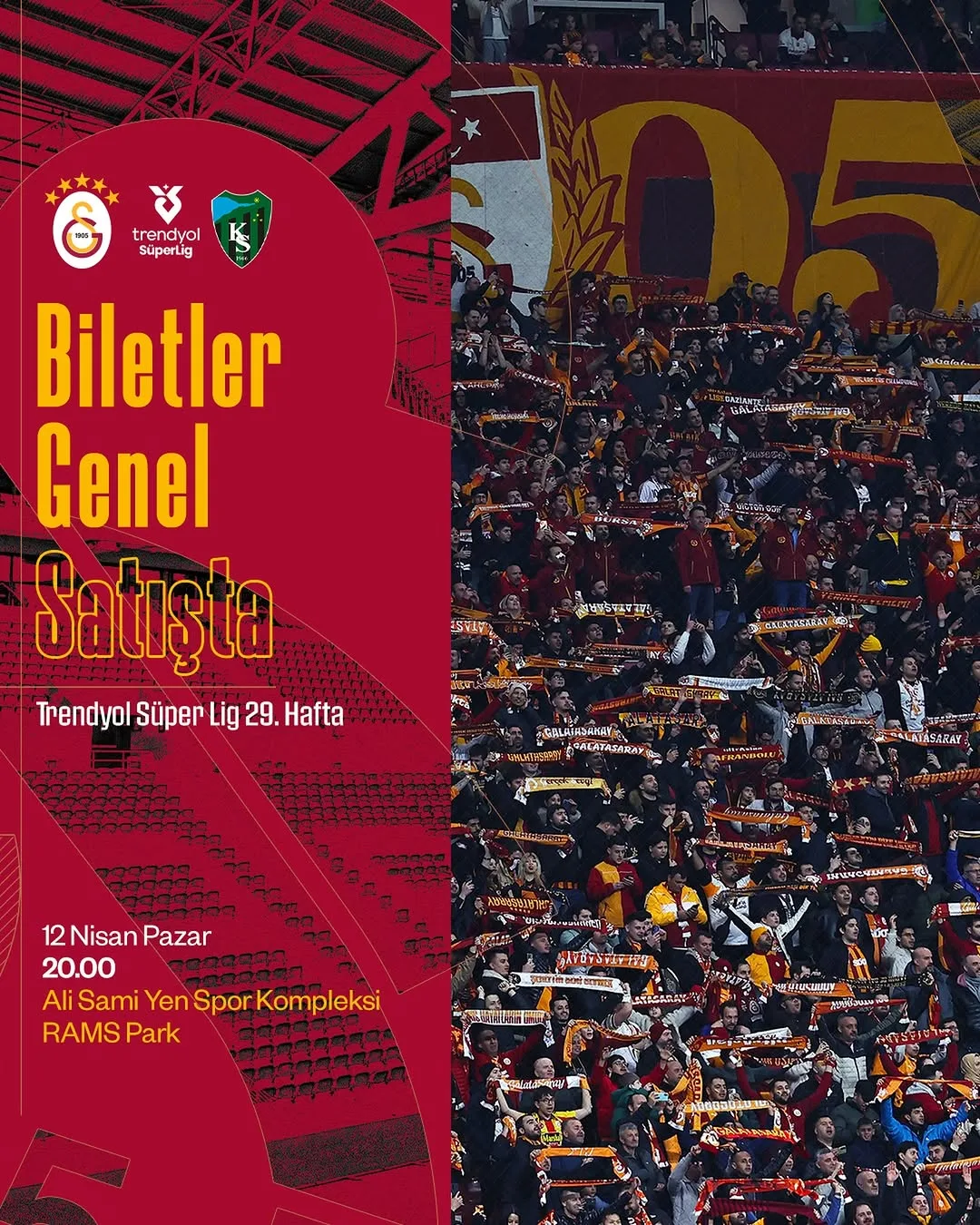 Galatasaray, Pazar Akşamı Kocaelispor ile Rams Park'ta Karşılaşacak!