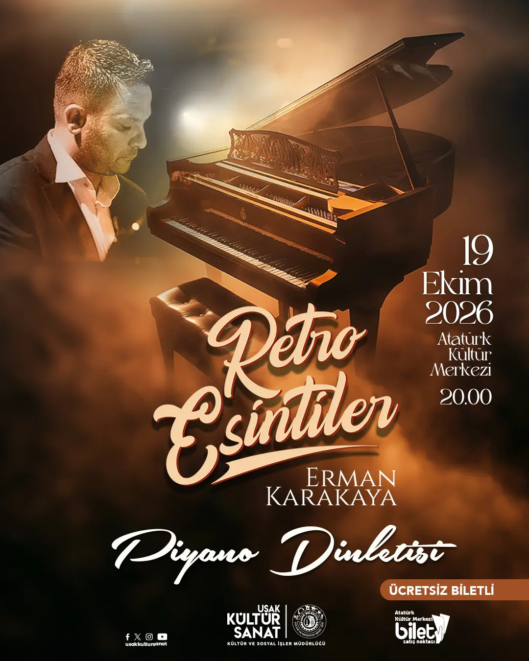 Piyano Dinletisiyle Nostalji Yaşanacak