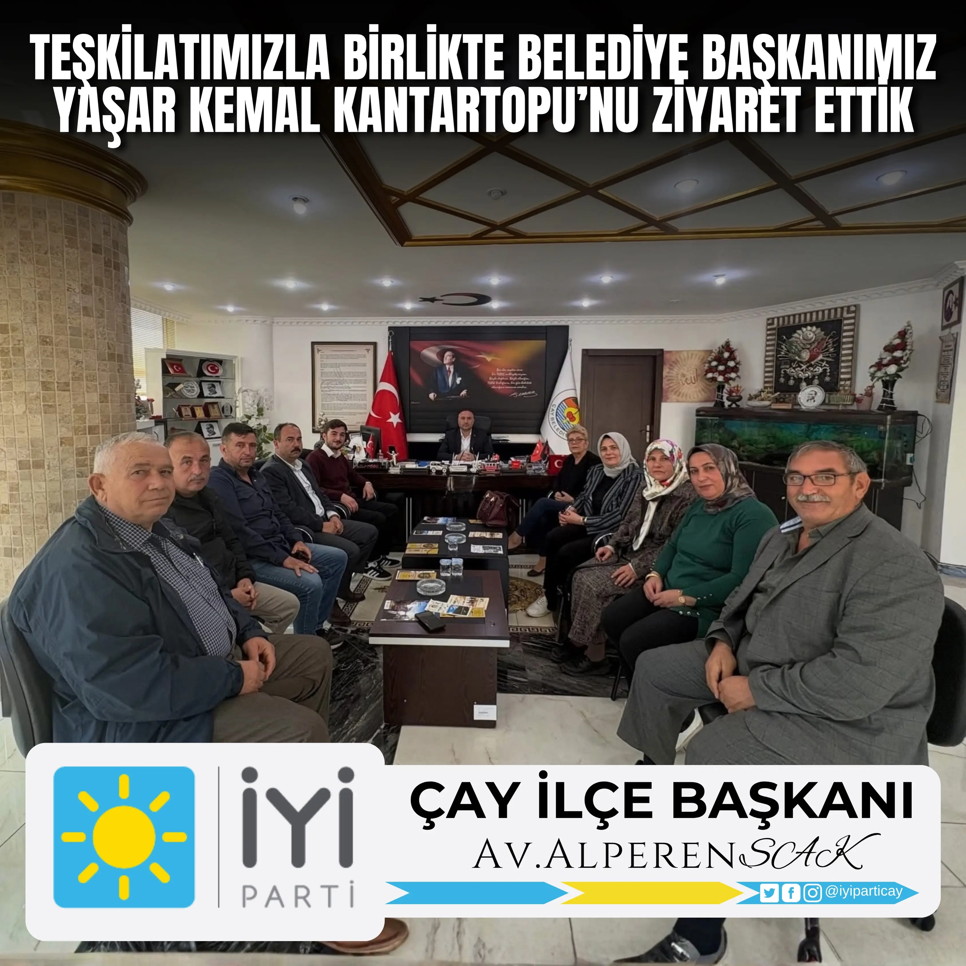 İyi Parti Çay'dan Belediye Ziyareti