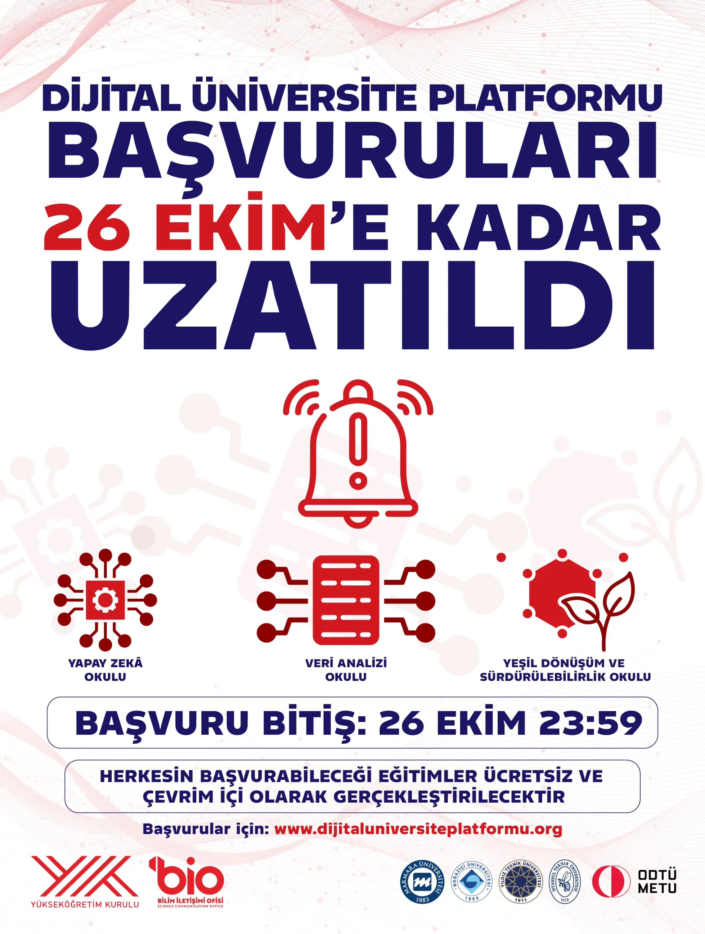 Dijital Üniversite Platformu Başvuru Süresi Uzatıldı