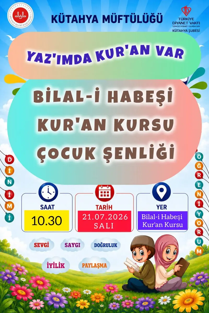 Yaz Kur'an Kursları Heyecanla Devam Ediyor