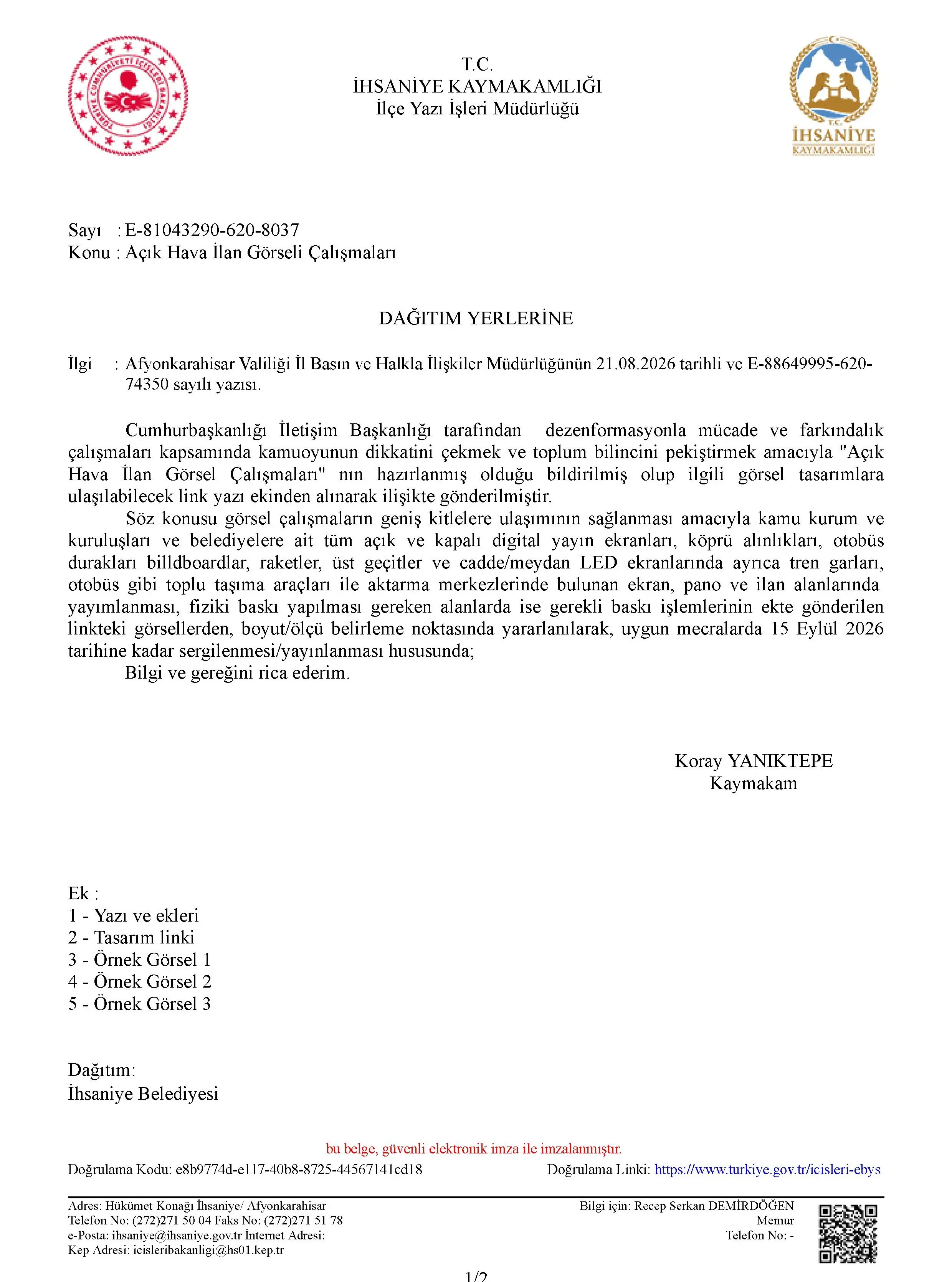 Açık Hava İlan Görseli Çalışmaları