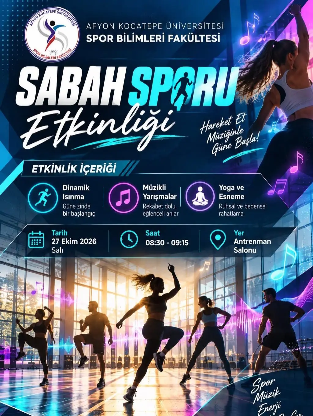 Afyon Kocatepe Üniversitesi'nde Sabah Sporu Etkinliği