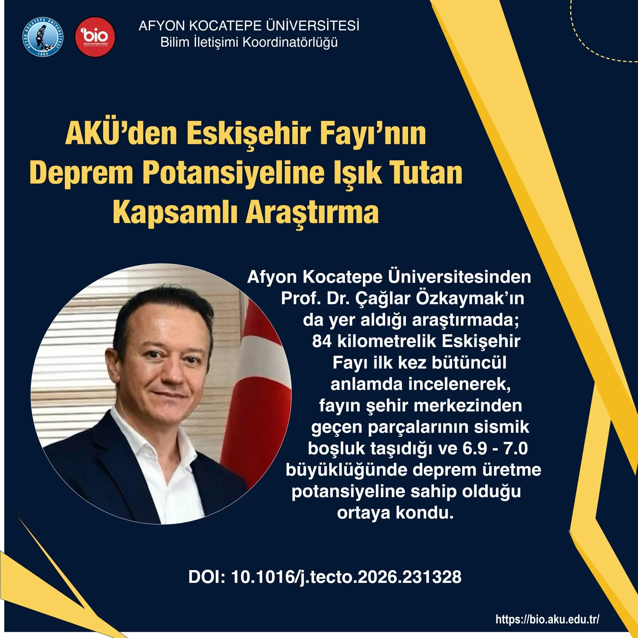 Eskişehir Fay Hattı'nın Deprem Potansiyeli Araştırıldı