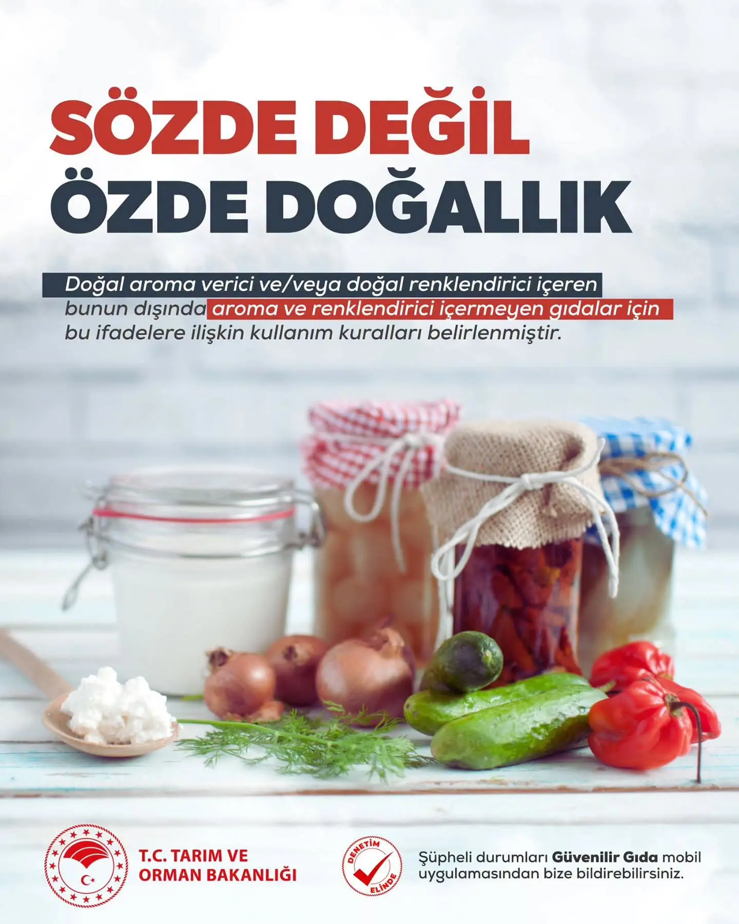 Gıda etiketlerinde 'doğal' ifadesi netleşiyor