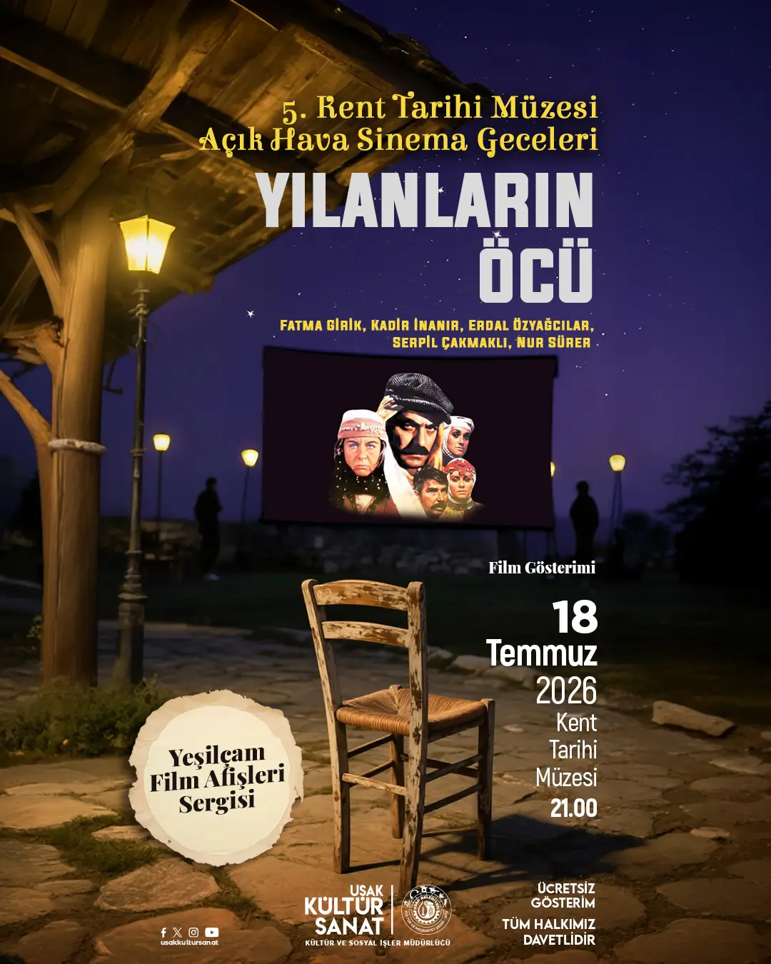 Açık hava sinema geceleri başlıyor