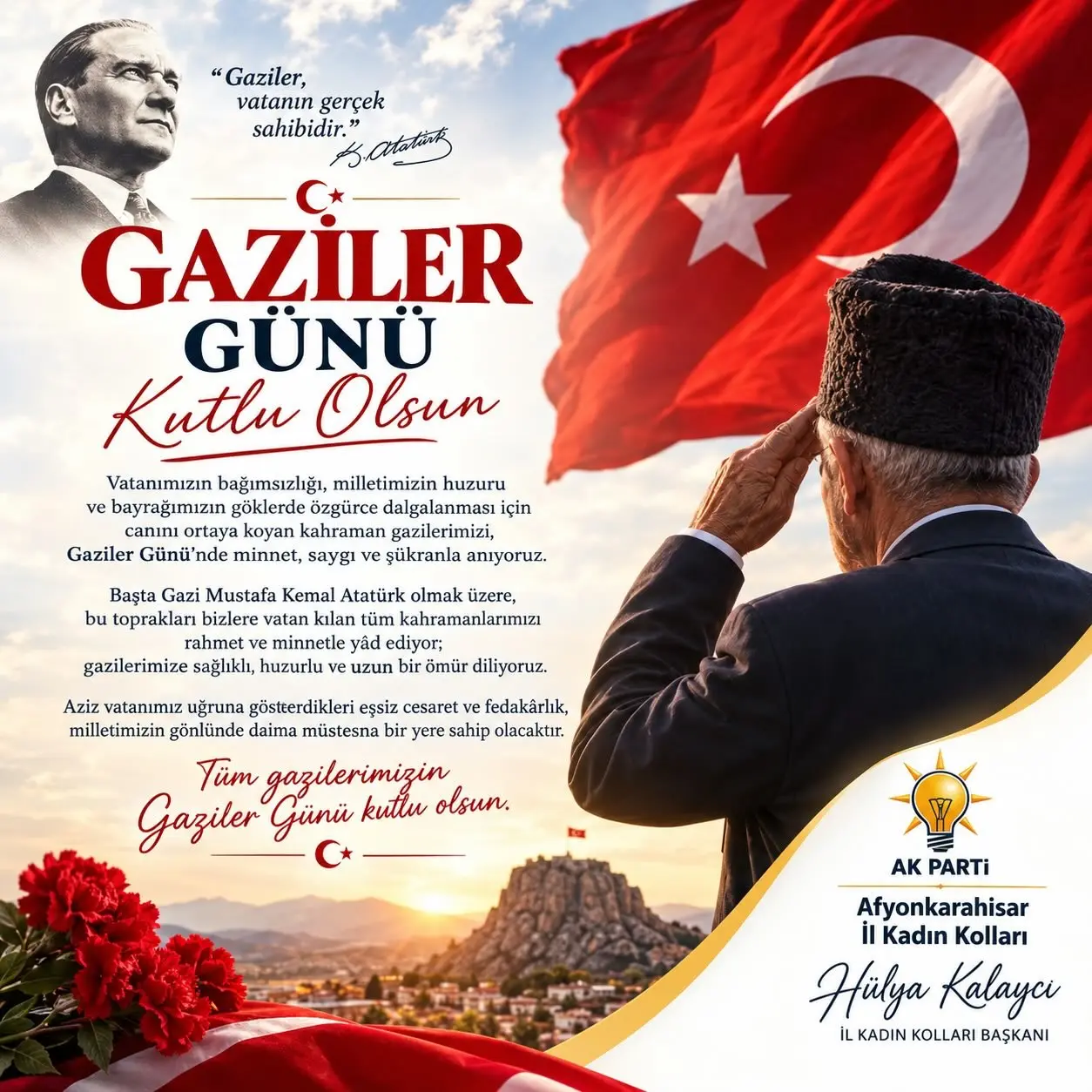 Gaziler Günü'nde kahraman gazilere minnet