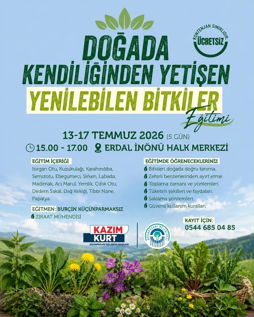 Yenilebilir Bitkiler Eğitimi Duyuruldu