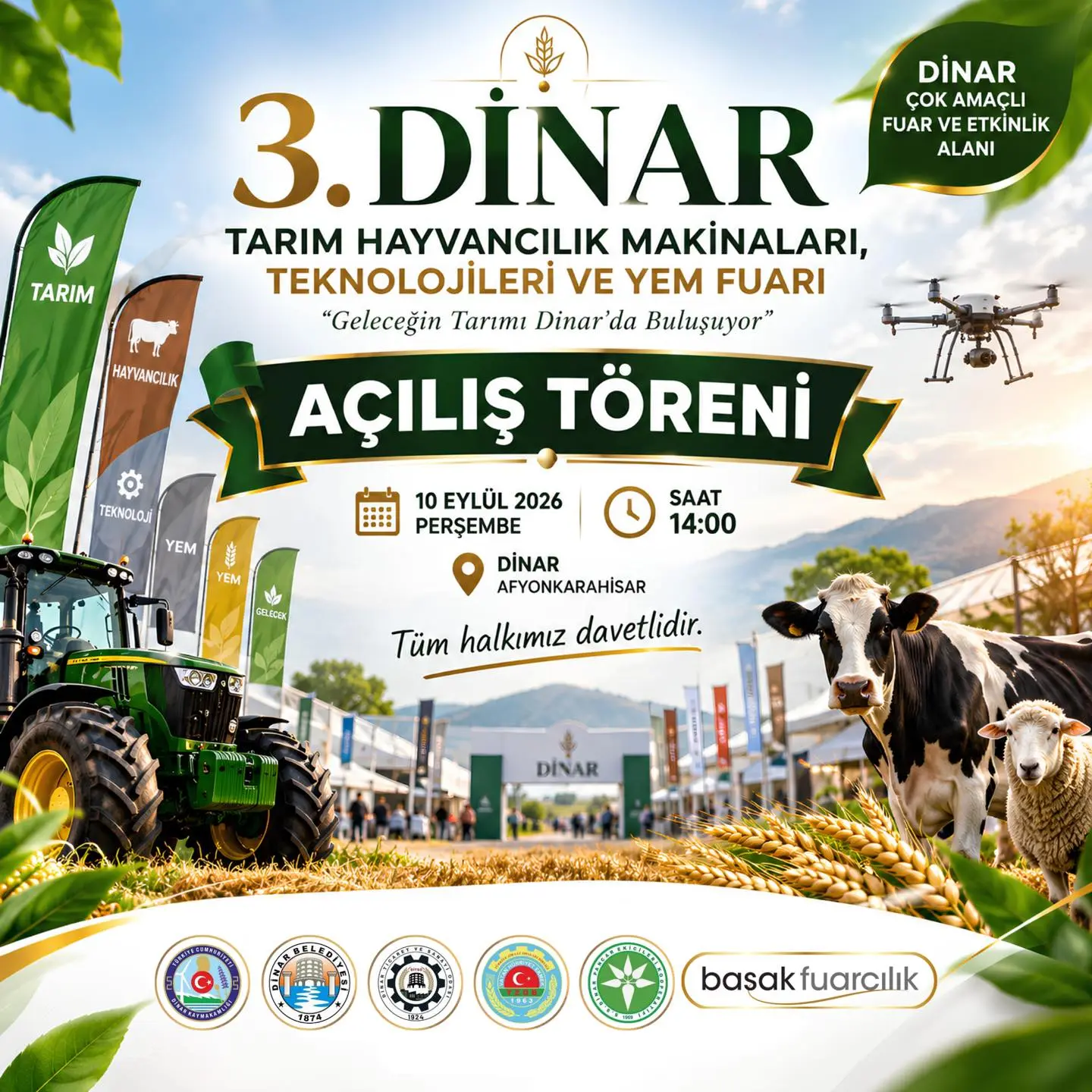 Dinar'da Tarım ve Hayvancılık Fuarı Açılıyor