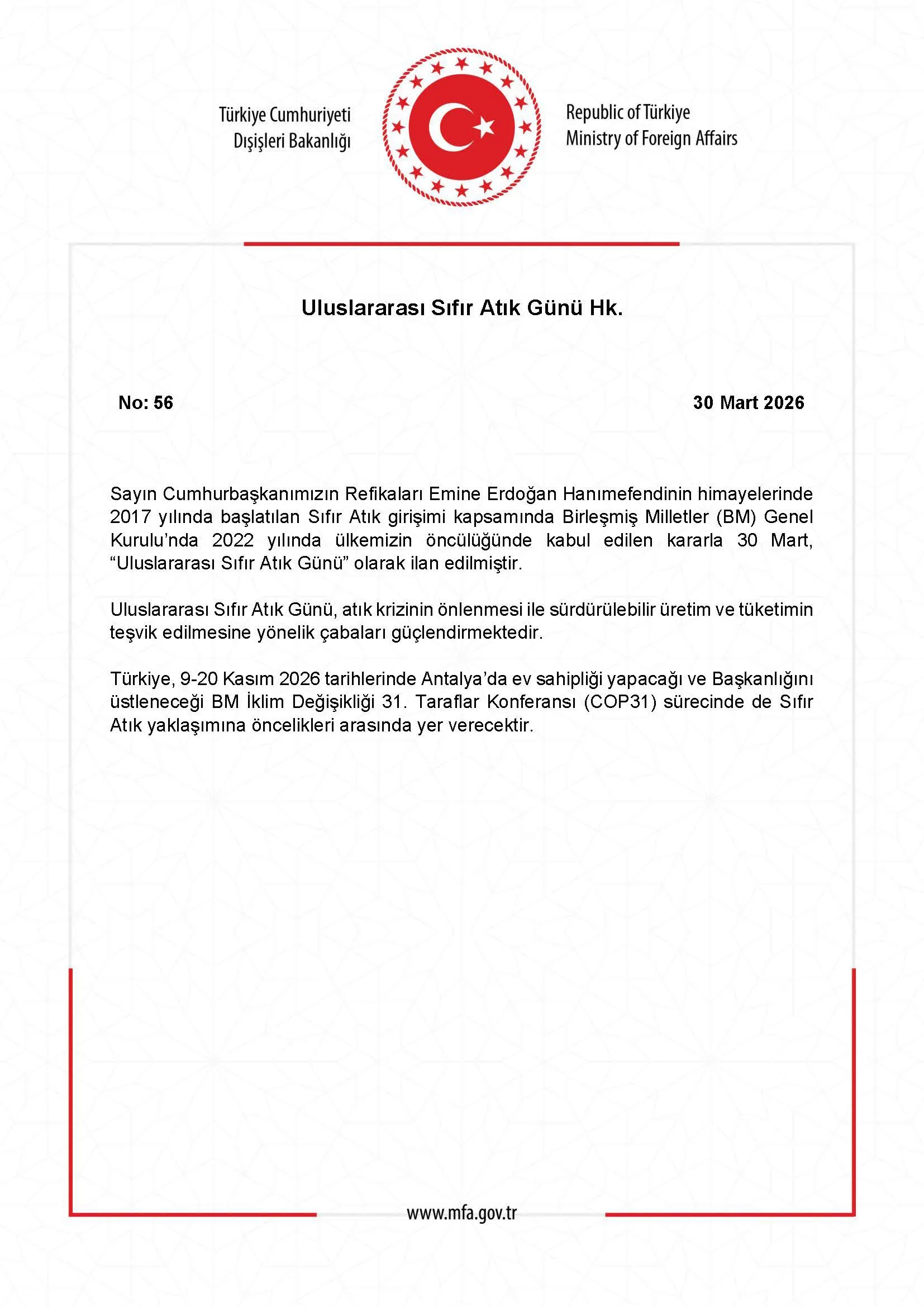 Uluslararası Sıfır Atık Günü