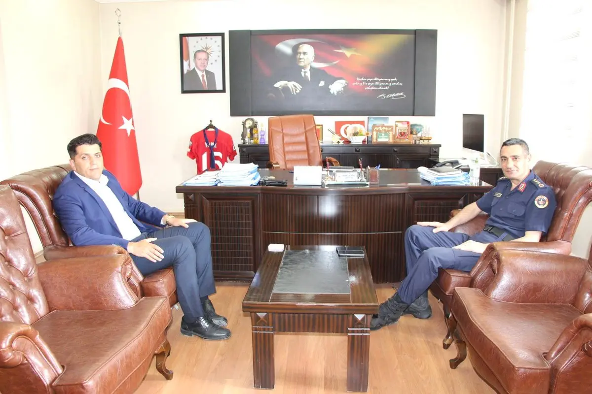 Jandarma Komutanı'ndan Kaymakam'a Veda Ziyareti