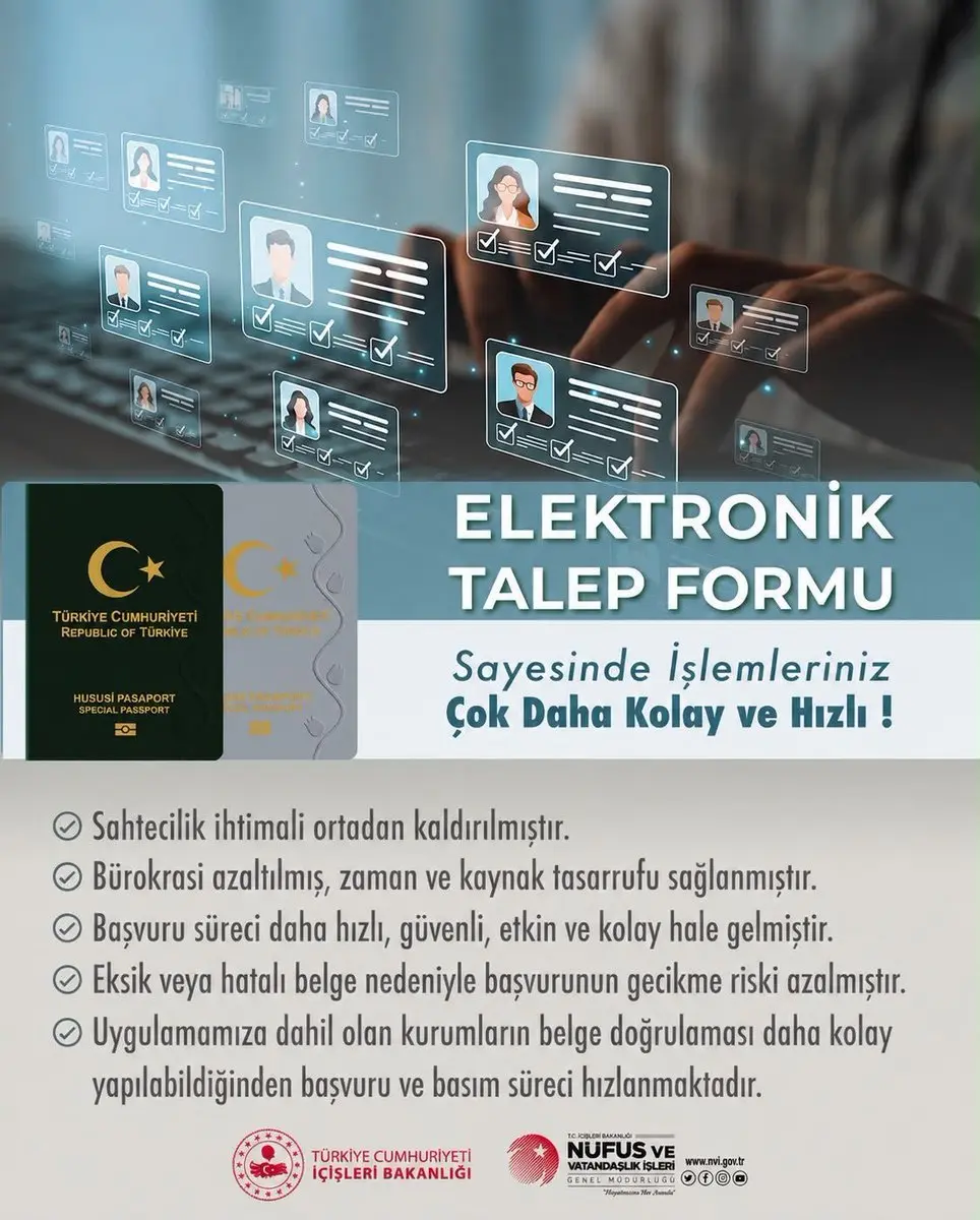Pasaport başvurularında elektronik sistem dönemi