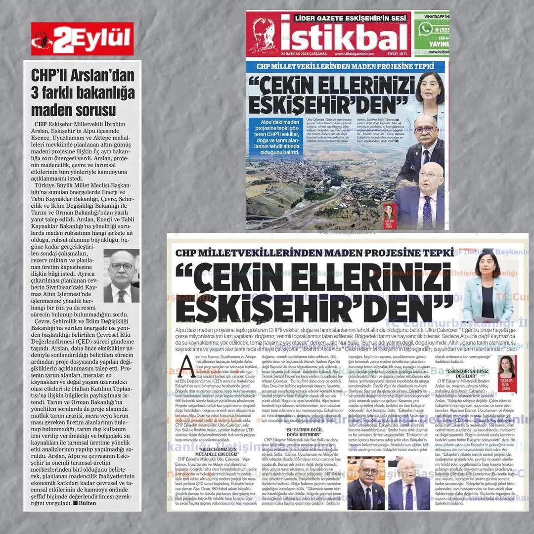 Alpu Ovası'ndaki Madeni Projesi Tartışma Konusu