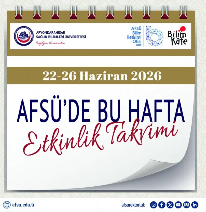 AFSÜ'de 22-26 Haziran Etkinlik Takvimi Duyuruldu