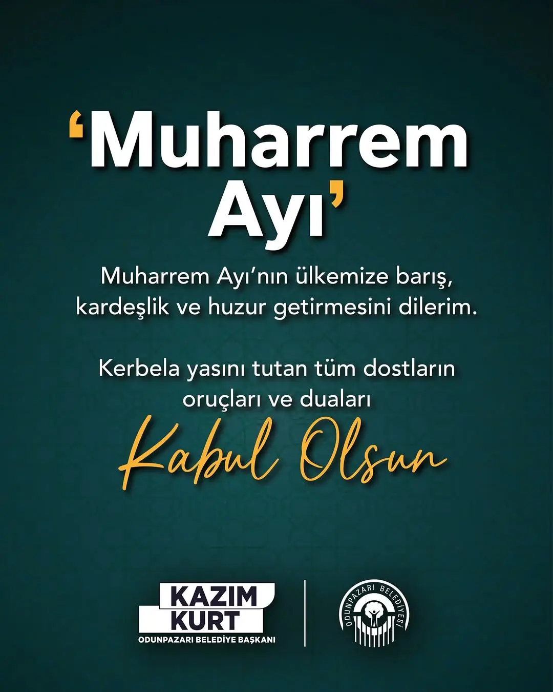 Muharrem Ayı Mesajı Yayınlandı