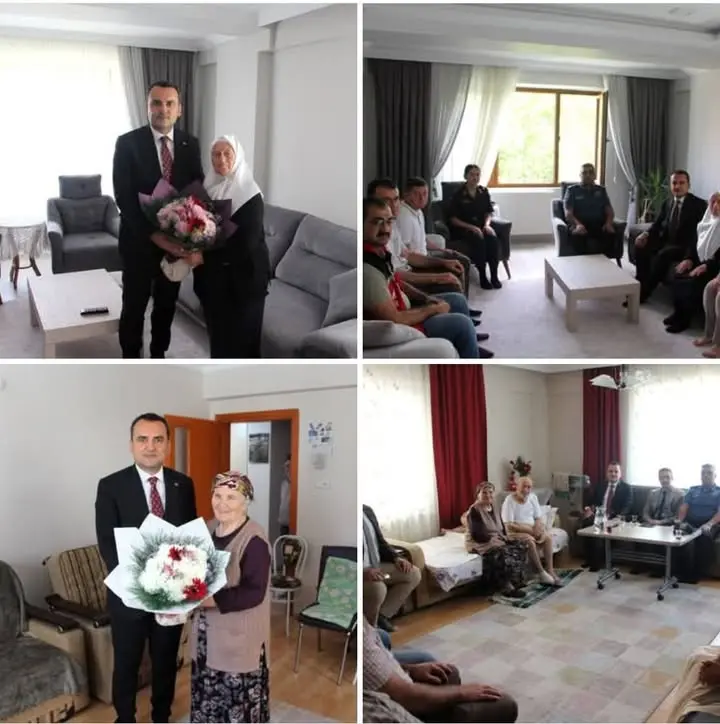 Kaymakam Musa Kazım Çelik'ten şehit ailelerine ziyaret