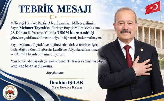 SUSUZ BELEDİYE BAŞKANLIĞI'ndan Cuma Mesajı