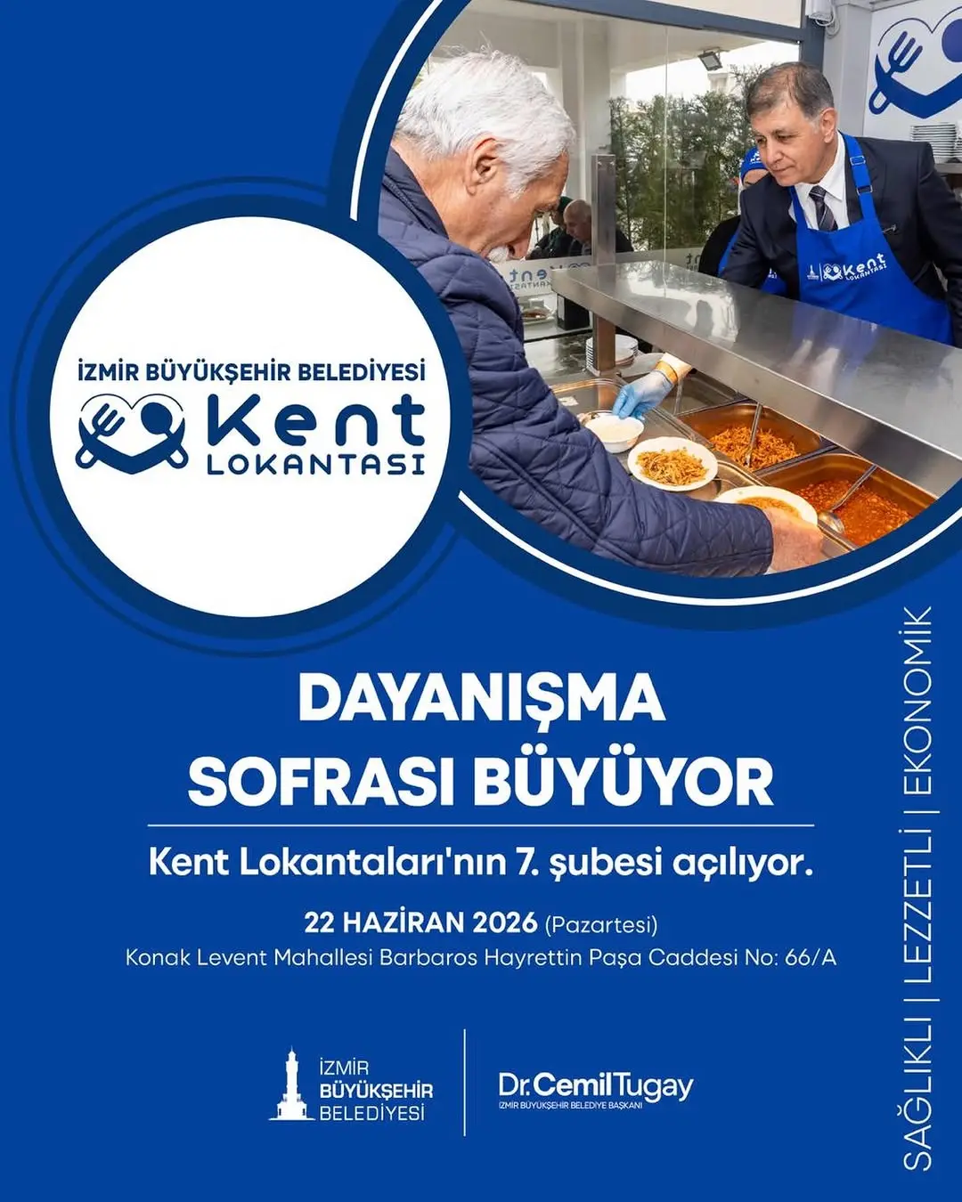 İzmir'de Yeni Kent Lokantası Açılıyor