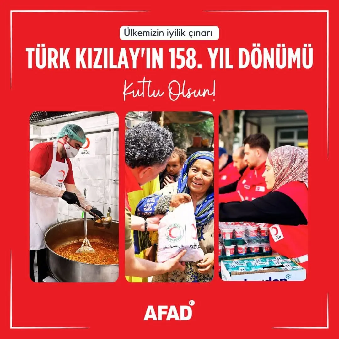 Türk Kızılay 158. kuruluş yıl dönümünü kutladı